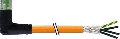 7000-P8031-P130200 MQ15 female 270° with cable shielded 600V AC type 3 PUR 4x2.5 or UL/CSA+drag ch. 2m - 1