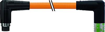 7000-P8071-P120500 MQ15 male 90°/MQ15 fem.90° shielded 600V AC type 3 PUR 4x1.5 or UL/CSA+drag ch. 5m - 1