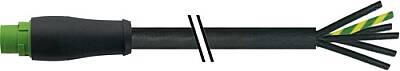 7000-P8101-P641000 MQ15 male 0° with cable 600V AC type 3 PUR 6x1.5 bk UL/CSA+drag ch. 10m - 1