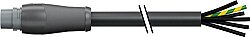 7000-P8108-P630150 MQ15 male 0° with cable type 2 PUR 6x2.5 bk UL/CSA+drag ch. 1,5m