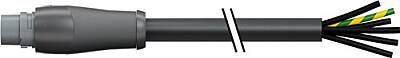 7000-P8108-P632500 MQ15 male 0° with cable type 2 PUR 6x2.5 bk UL/CSA+drag ch. 25m - 1