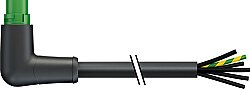 7000-P8111-P630500 MQ15 male 90° with cable 600V AC type 3 PUR 6x2.5 bk UL/CSA+drag ch. 5m