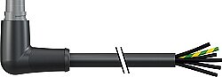 7000-P8118-P630500 MQ15 male 90° with cable type 2 PUR 6x2.5 bk UL/CSA+drag ch. 5m