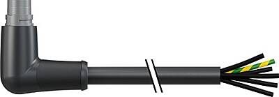 7000-P8118-P631000 MQ15 male 90° with cable type 2 PUR 6x2.5 bk UL/CSA+drag ch. 10m - 1