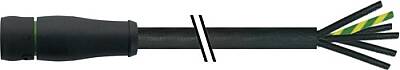 7000-P8121-P733000 MQ15 female 0° with cable 600V AC type 3 PVC 6x1.5 bk UL/CSA 30m - 1