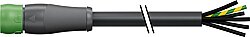 7000-P8128-P630500 MQ15 female 0° with cable 48V DC type 2 PUR 6x2.5 bk UL/CSA+drag ch. 5m
