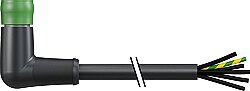7000-P8138-P630050 MQ15 female 90° with cable type 2 PUR 6x2.5 bk UL/CSA+drag ch. 0,5m