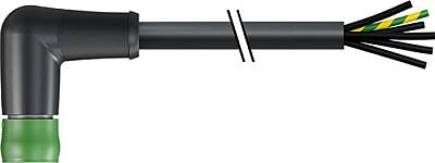 7000-P8139-P631000 MQ15 female 270° with cable type 2 PUR 6x2.5 bk UL/CSA+drag ch. 10,0m - 1