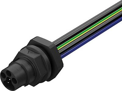 7000-P8181-P960020 MQ15 male recept. front 600V AC type 3 PE-X-wires 6x2.5 UL 0.2m - 1