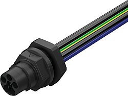 7000-P8181-P960050 MQ15 male recept. front 600V AC type 3 PE-X-wires 6x2.5 UL 0.5m