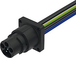 7000-P8182-P800200 MQ15-X-Power male receptacle front mount PVC 6x2,5 UL/CSA 2 m
