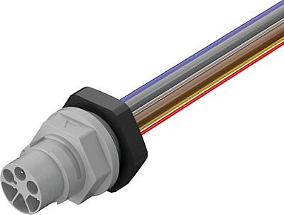 7000-P8187-P880150 MQ15 male recept. front 48V DC type 2 PE-X-wires 3x2.5 + PVC-wires 3x0.14 1.5m - 1