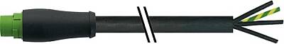 7000-P8201-P360200 MQ15 male 0° with cable 600V AC type 3 PUR 4x2.5 bk UL/CSA+drag ch. 2m - 1