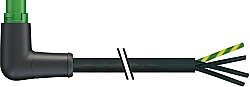 7000-P8211-P710300 MQ15 male 90° with cable 600V AC type 3 PVC 4x1.5 bk UL/CSA 3m