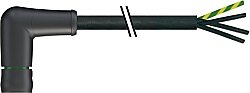 7000-P8232-P160300 MQ15 female 270° with cable 600V AC type 3 PUR 4x1.5 bk UL/CSA+drag ch. 3m