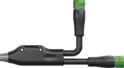 7000-P8LDA-P630500 h-coupler MQ15 male - fem. 0° / fem. 0° 48V DC PUR 6x2.5 bk 5m / PUR 6x2.5 bk 0.3m