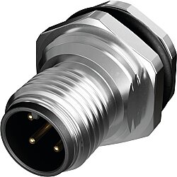 7000-R2115-11L2400 M12 male recept. 0° L-cod. rear 5-pol., PCB-Pin