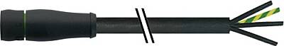 7001-P8221-P710500 MQ15 female 0° with cable 600V AC type 3 PVC 4x1.5 bk UL/CSA 5m - 1