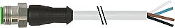 7002-12021-2142500 M12 male 0° A-cod. with cable V2A PVC 4x0.34 gy UL/CSA 25m