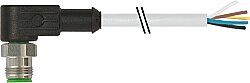 7002-12121-2152000 M12 male 90° A-cod. with cable V2A PVC 5x0.34 gy UL/CSA 20m