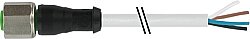 7002-12221-2142000 M12 female 0° A-cod. with cable V2A PVC 4x0.34 gy UL/CSA 20m