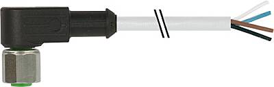 7002-12341-2141000 M12 female 90° A-cod. with cable V2A PVC 4x0.34 gy UL/CSA 10m - 1