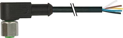7002-12361-6151000 M12 female 90° A-cod. with cable V2A PVC 5x0.34 bk UL/CSA 10m - 1