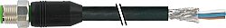 7002-13101-6430400 M12 male 0° A-cod. with cable shielded V2A PUR 5x0.34 shielded bk UL/CSA+drag ch. 4m