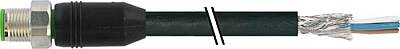 7002-13101-6430400 M12 male 0° A-cod. with cable shielded V2A PUR 5x0.34 shielded bk UL/CSA+drag ch. 4m - 1