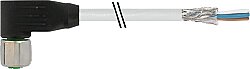 7002-13281-3493000 M12 female 90° A-cod. with cable shielded V2A PUR 5x0.34 shielded gy 30m