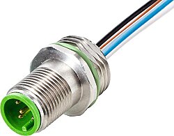 7002-13501-9710100 M12 male recept. A-cod. front V2A PUR-wires 4x0.34 1m