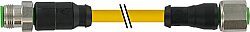 7002-40001-0132000 M12 male 0° / M12 female 0° A-cod. V2A PVC 3x0.34 ye UL/CSA 20m