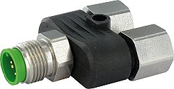 7002-41121-0000000 T-Coupler M12 male / M12 female A-cod. V2A 5-pol. / 2x 4-pol.
