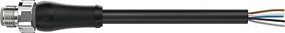 7002-P4201-P040200 M12 Power male 0° L-cod. with cable V2A PUR 5x1.5 bk UL/CSA+drag ch. 2m - 1
