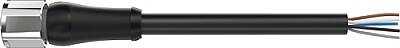 7002-P4221-P040200 M12 Power female 0° L-cod. with cable V2A PUR 5x1.5 bk UL/CSA+drag ch. 2m - 1