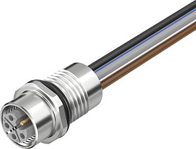 7002-P4291-9800020 M12 Power female recept. L-cod. front V2A PUR-wires 5x1.5 0.2m - 1