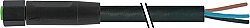 7003-08048-8280200 M8 female 0° A-cod. with cable V4A FEP 5xAWG22 bk 2m