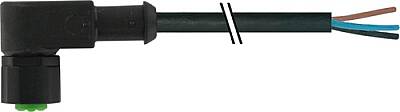 7003-12348-8281000 M12 female 90° A-cod. with cable V2A FEP 5xAWG22 bk 10m - 1
