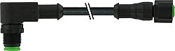7003-40208-8280200 M12 male 90° / M12 female 0° A-cod. V2A FEP 5xAWG22 bk 2m