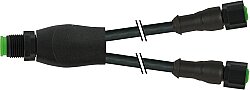 7003-40708-8280060 Y-Distributor M12 male / M12 female 0° A-cod. V2A FEP 5xAWG22 bk 0.6m