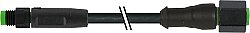 7003-88248-8280150 M8 male 0° / M8 female 0° A-cod. FEP-JB 5x0,38 bk 1.5m