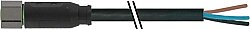 7004-08041-6101000 M8 female 0° A-cod. with cable V4A PVC 3x0.25 bk UL/CSA 10m