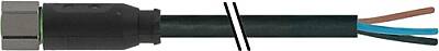 7004-08041-6302000 M8 female 0° A-cod. with cable V4A PUR 3x0.25 bk UL/CSA+drag ch. 20m - 1