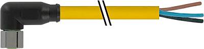 7004-08081-0301000 M8 female 90° A-cod. with cable V4A PUR 3x0.25 ye UL/CSA+drag ch. 10m - 1
