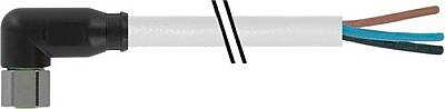 7004-08081-2300150 M8 female 90° A-cod. with cable V4A PUR 3x0.25 gy UL/CSA+drag ch. 1.5m - 1