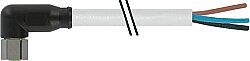 7004-08081-2302000 M8 female 90° A-cod. with cable V4A PUR 3x0.25 gy UL/CSA+drag ch. 20m