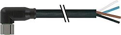 7004-08101-6310500 M8 female 90° A-cod. with cable V4A PUR 4x0.25 bk UL/CSA+drag ch. 5m