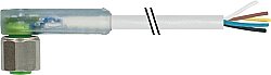 7004-12441-2352500 M12 female 90° A-cod. with cable LED V4A PUR 5x0.34 gy UL/CSA+drag ch. 25m