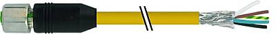 7004-13221-0420500 M12 female 0° A-cod. with cable shielded V4A PUR 5x0.34 shielded ye UL/CSA+drag ch. 5m - 1