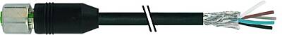 7004-13221-6430500 M12 female 0° A-cod. with cable shielded V4A PUR 5x0.34 shielded bk UL/CSA+drag ch. 5m - 1